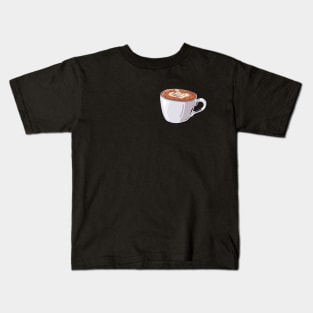 Cup of Coffee with Latte Art Kids T-Shirt